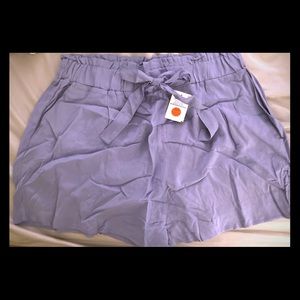 Paper bag tie waist shorts